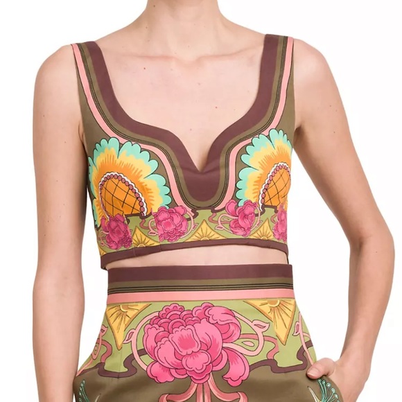 La DoubleJ Baia Printed Stretch Cotton Bralette Top - Picture 4 of 11